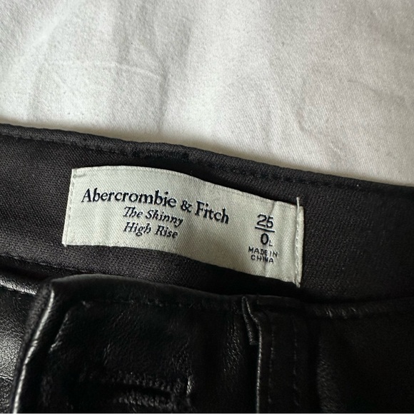 Abercrombie and fitch leather skinny pants size 25 - Picture 5 of 5